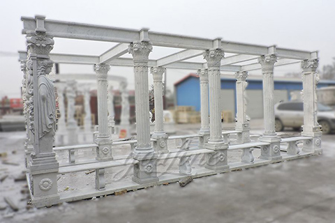 chinese outdoor white marble gazebos for sale wrought iron ...